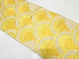 アンティーク　青海波模様織り出し袋帯（材料）